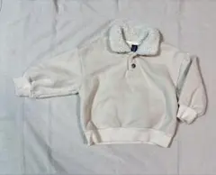 jessyca kids 襟ボア　裏起毛トレーナー アイボリー　サイズ100