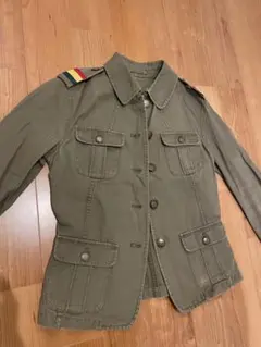 リメイク　ミリタリージャケット　ラスタ　S カーキ　レゲエ　ボブマーリー