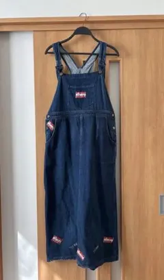 古着 ダークデニム サロペット スカート レディース