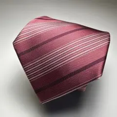 【おまとめご購入の場合2割り引き】 赤と白のストライプ ネクタイ