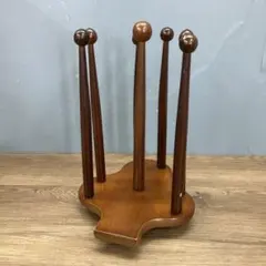 ヴィンテージ 昭和レトロ 木製 スリッパラック ワンちゃんデザイン70s