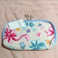 美品♪FEILER 花柄　長財布　ポーチ feiler フェイラー 財布 長財布 ラウンドファスナー パイル 花柄