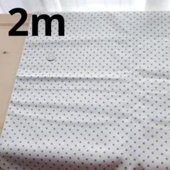 【特価】匿名配送／生地／4mmドット／白✖️パープル／2m
