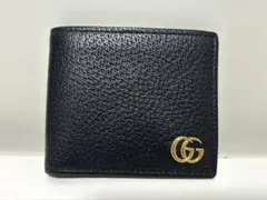 【GUCCI 】二つ折り 札入れ 428726 GGマーモント 黒のサムネイル