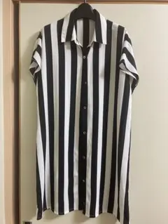 ストライプ柄 半袖シャツブラウス