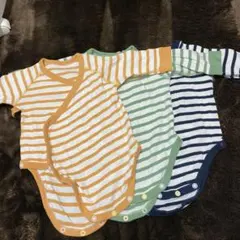 ベビー肌着 3枚セット ストライプ