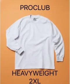 PROCLUB HEAVYWEIGHT L/S TEE WHITE 2XL