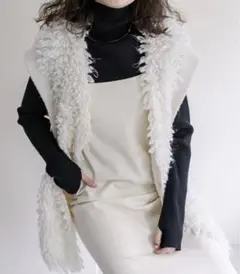 新品未使用！mystic ループニットファーベスト