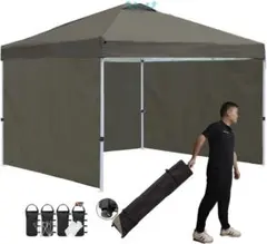 タープテント 2m×2m 【専用横幕/サイドシート3枚付属】 風抜け