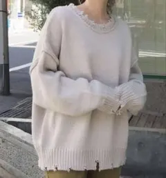 Tip Top ダメージ加エビッグニット