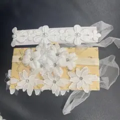 ベビー　フラワーヘアアクセサリー3点セット