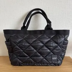 AIGLE ブラック キルティング トートバッグ