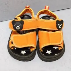 DOUBLE B ベビーサンダル オレンジ ミキハウス　ダブルビー　13cm