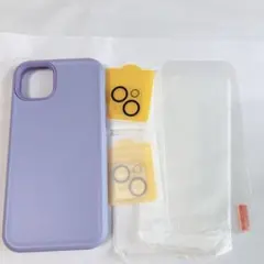 iPhone14 Plus ケース パープル 保護フィルム4枚付