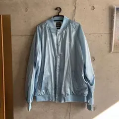 古着　ナイロンジャケット　水色　青