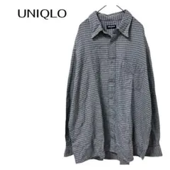 UNIQLO ユニクロ　長袖チェックシャツメンズ　大きめXL カジュアル