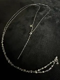 Pt850★ペタルチェーン★ロング★フリーネックレス90cm