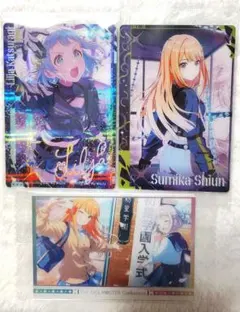 学マス　ウエハース 3　R　葛城リーリヤ　N　紫雲清夏　サポカ　3点セット