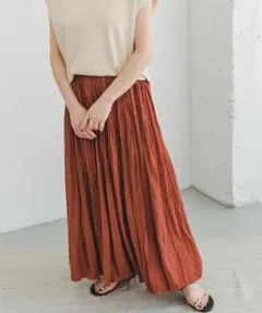 ITEMS URBANRESEARCH プリーツロングスカート　テラコッタ　新品