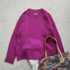 美品 ジャーナルスタンダードレリューム カシミヤ100% ニット ピンクパープル