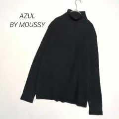 良品☆イッセイミヤケ ミー 長袖カットソー タートルネック ネイビー