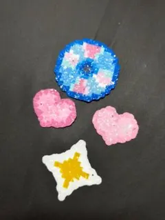 デコうちわ パーツ ハート CD ディスク キラキラ