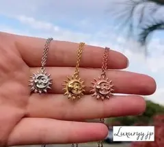 ネックレス 金属アレルギー ゴールドシルバー お守り 太陽✨サージカルステンレス