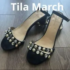 ティラマーチ　ビジュー　サンダル　ミュウミュウ　などお好きな方にも　黒