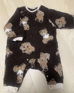 BREEZE ボアくまちゃんロンパース80サイズ