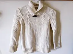 Gapニット アイボリー ケーブル編みセーター 95cm