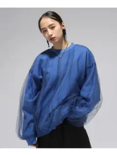 HARE ハレ レディース チュールレイヤードビッグスウェット ブルーのサムネイル