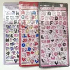 【正規品】 ボンボンドロップシール サンリオ もじ 文字 3点セット キティ 等