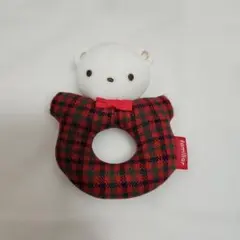 familiar ファミリア ラトル 赤 チェック 赤ちゃん おもちゃ