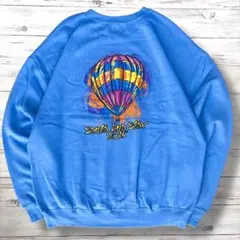 美品 ギルダン GILDAN スウェット プリント ブルー XL 1433