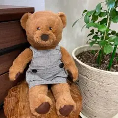 大人気IKEAくまのぬいぐるみ　ポケット風エプロン付きジャンパースカート