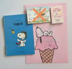 スヌーピー PEANUT 文房具セット リングノート メモ クリアファイル 3点