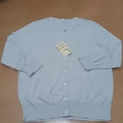 無印良品 UVカット クルーネック七分袖 カーディガン　サイズL