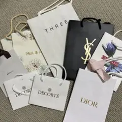 【9枚セット】ショップ袋　まとめ売り　ショッパー　紙袋　ハイブランド　美品