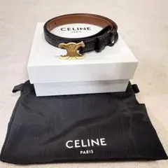 まるこ様☺︎CELINE ブラック ベルト スモール 18MM - メルカリ