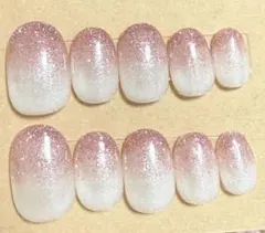 ピンクグラデーション　ネイルチップ