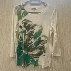 森英恵 ハナエモリ トップス ロンT 緑色×ラメのサムネイル