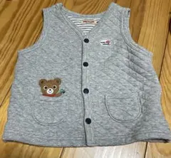 MIKI HOUSE グレー キルティングベスト M