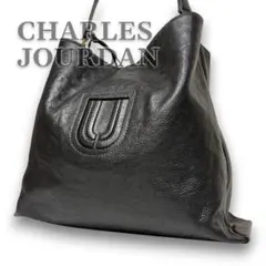 CHARLES JOURDAN レザー ハンドバッグ ショルダーバッグ ブラックのサムネイル