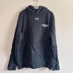 1点物✨Under Armour 【L】 黒 ブラック パーカー 裏起毛