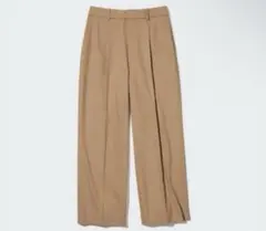 ユニクロ タックワイドパンツ ワンタック 460311 ベージュ
