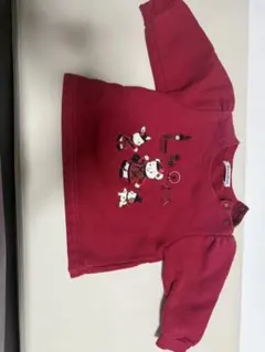 familiar赤い刺繍トレーナー