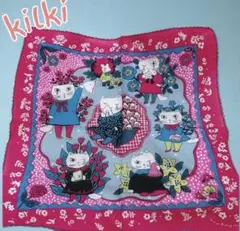 kilki キルキー　ハンカチ　猫　ネコ　涙のハンカチーフ　ピンクのサムネイル