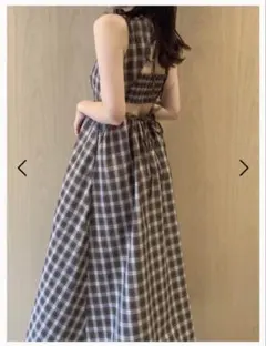 SNIDEL バックオープンフレアワンピース