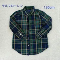RALPH LAUREN 130cm タータンチェック柄 長袖シャツ