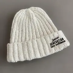 《タイムセール》【美品】BACK NUMBER ニットキャップ ニット帽 白